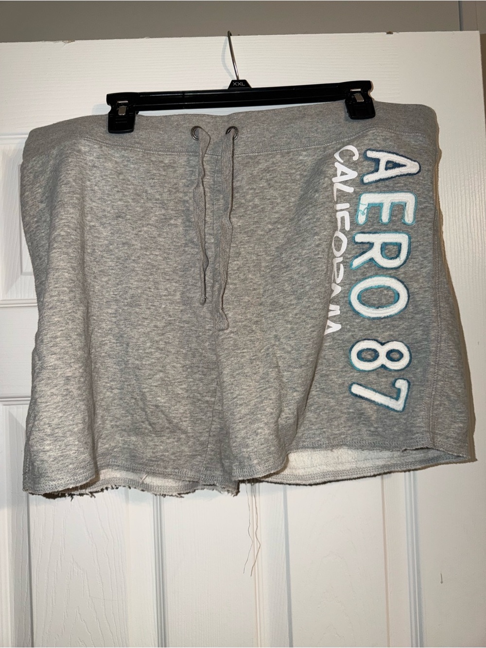 VTG Aéropostale Gray Aero 87 Fleece Sweat Shorts XL Y2K Lounge